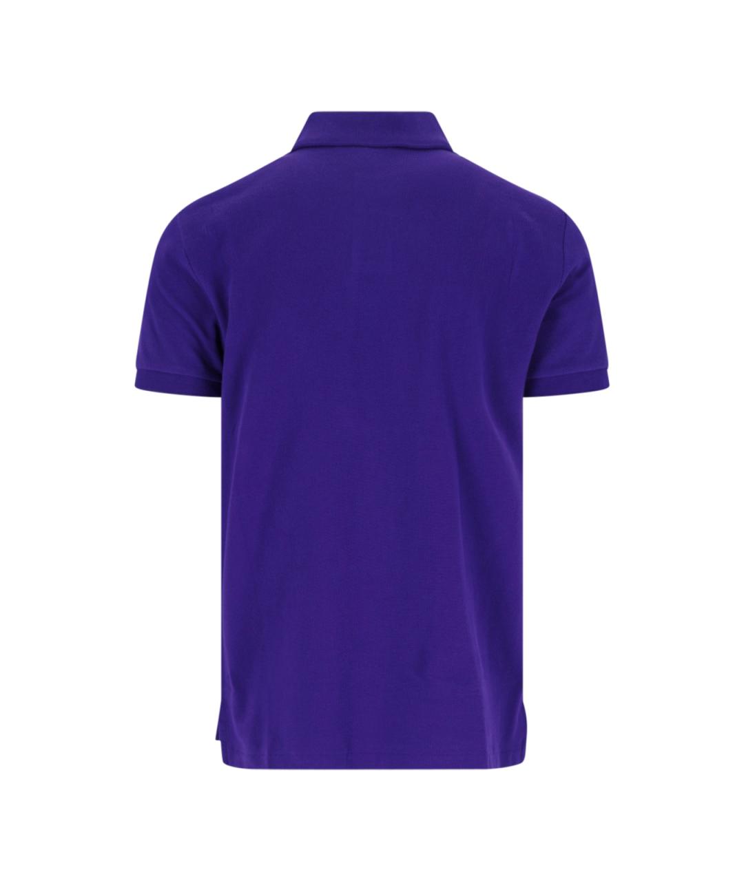 POLO RALPH LAUREN Фиолетовое хлопковое поло с коротким рукавом, фото 2