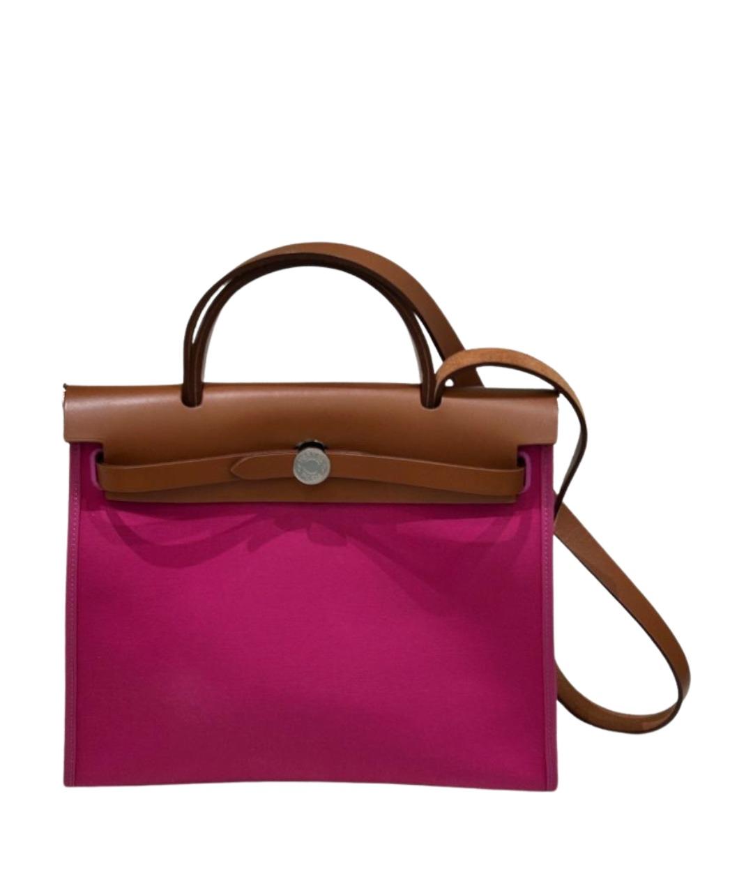 HERMES Розовая кожаная сумка через плечо, фото 1