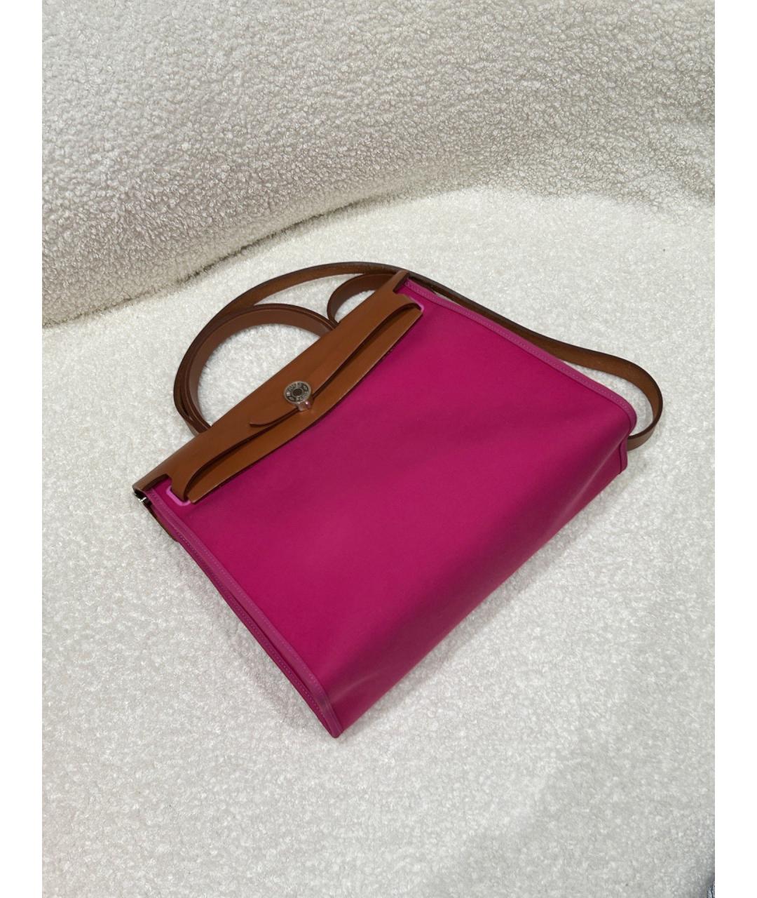 HERMES Розовая кожаная сумка через плечо, фото 6