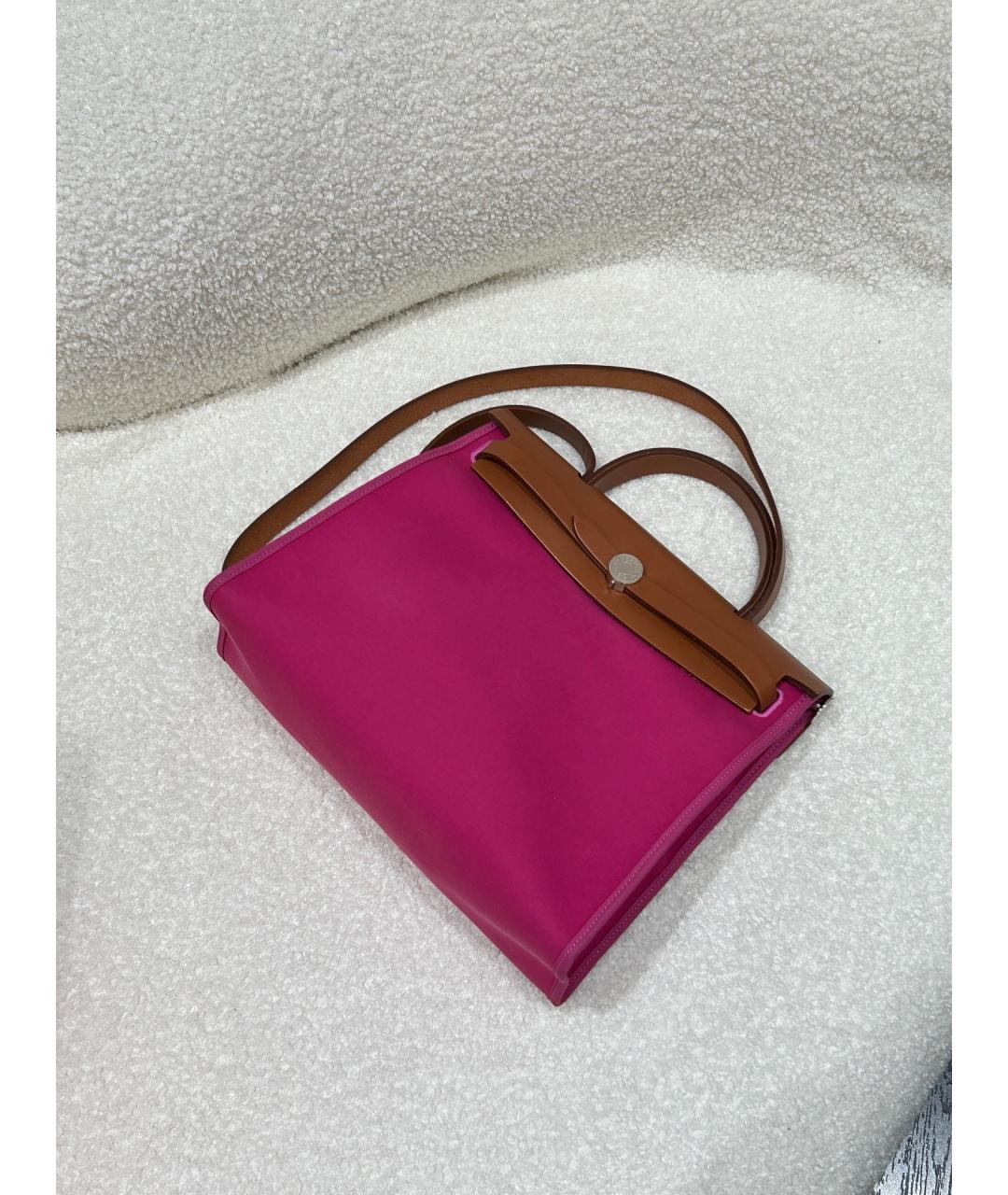 HERMES Розовая кожаная сумка через плечо, фото 7