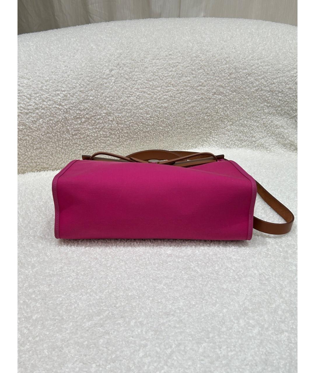 HERMES Розовая кожаная сумка через плечо, фото 5