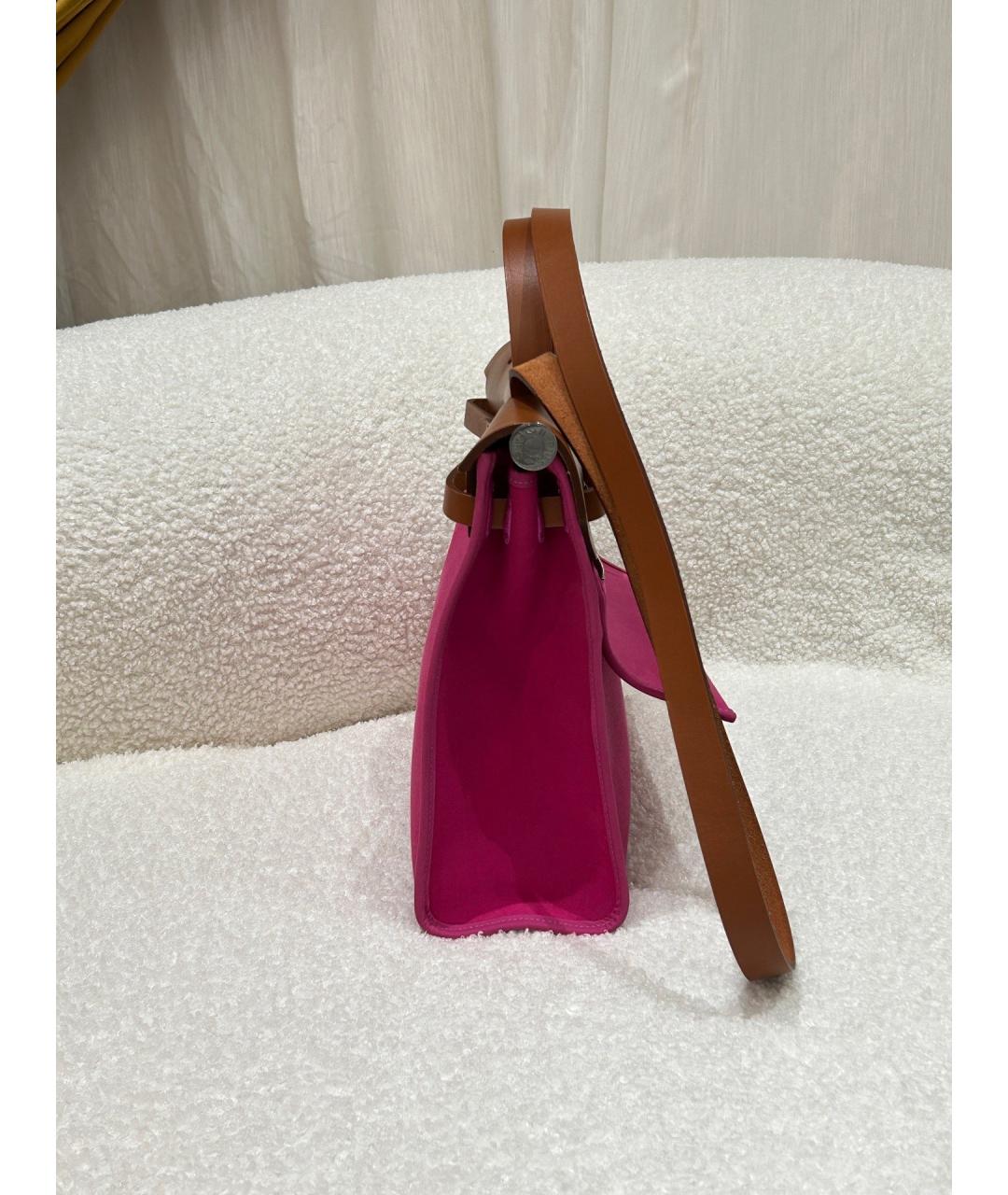 HERMES Розовая кожаная сумка через плечо, фото 4