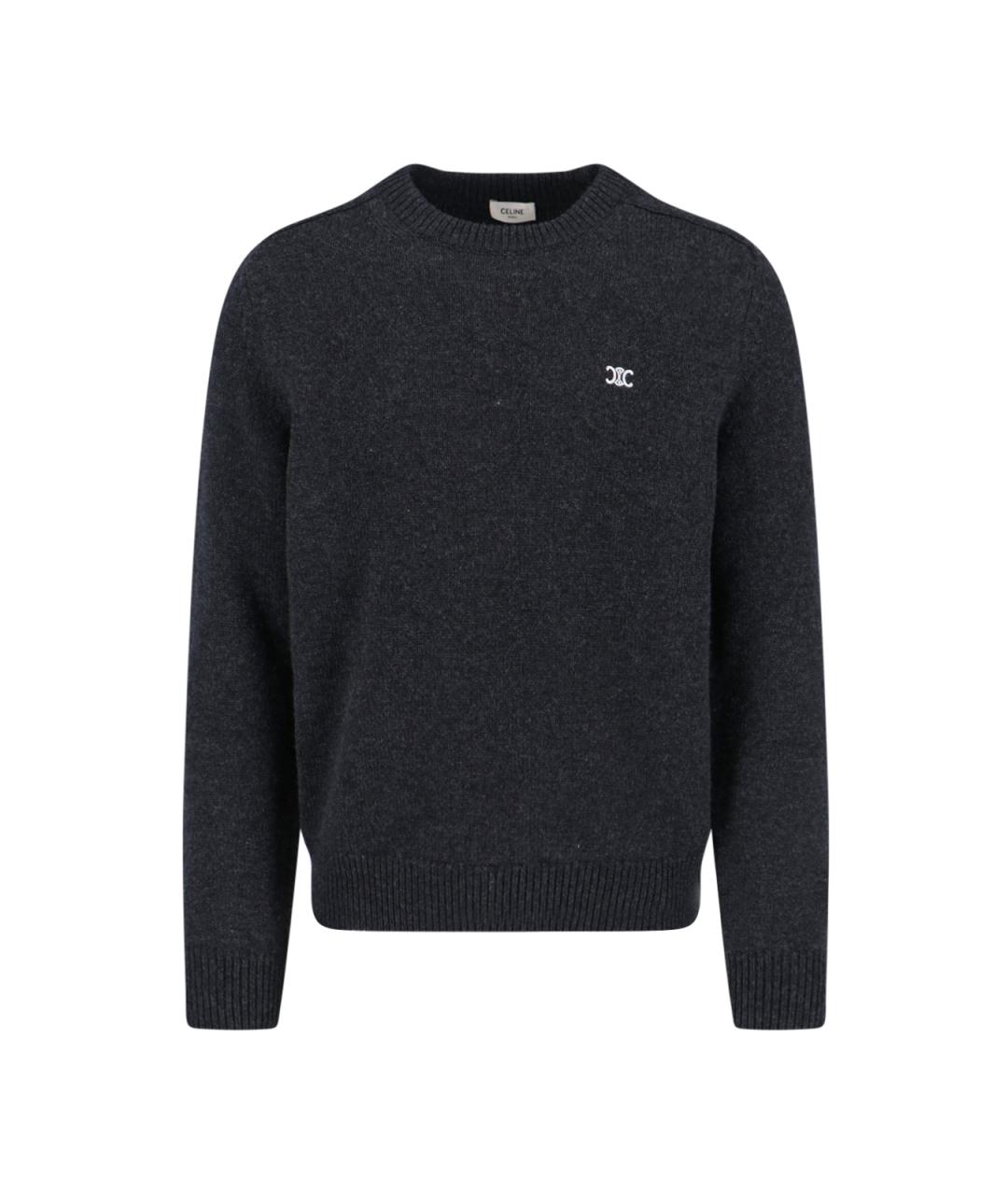CELINE Серый шерстяной джемпер / свитер, фото 1