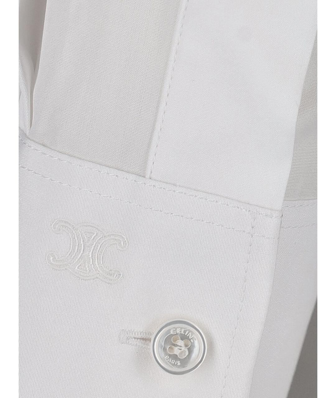 CELINE Белая хлопковая рубашка, фото 3