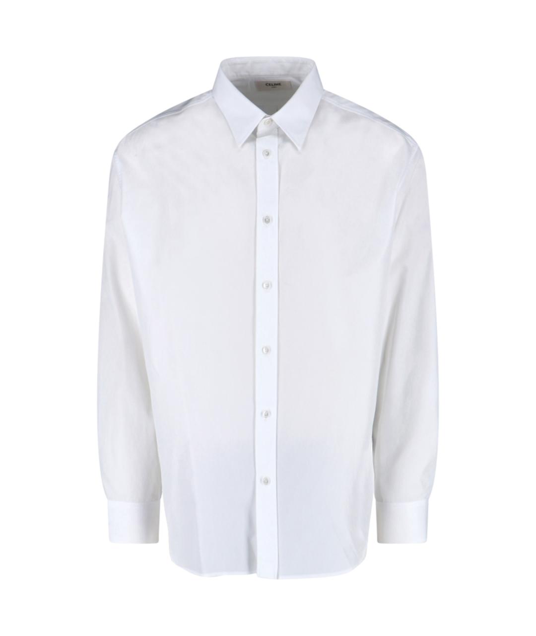 CELINE Белая хлопковая классическая рубашка, фото 1