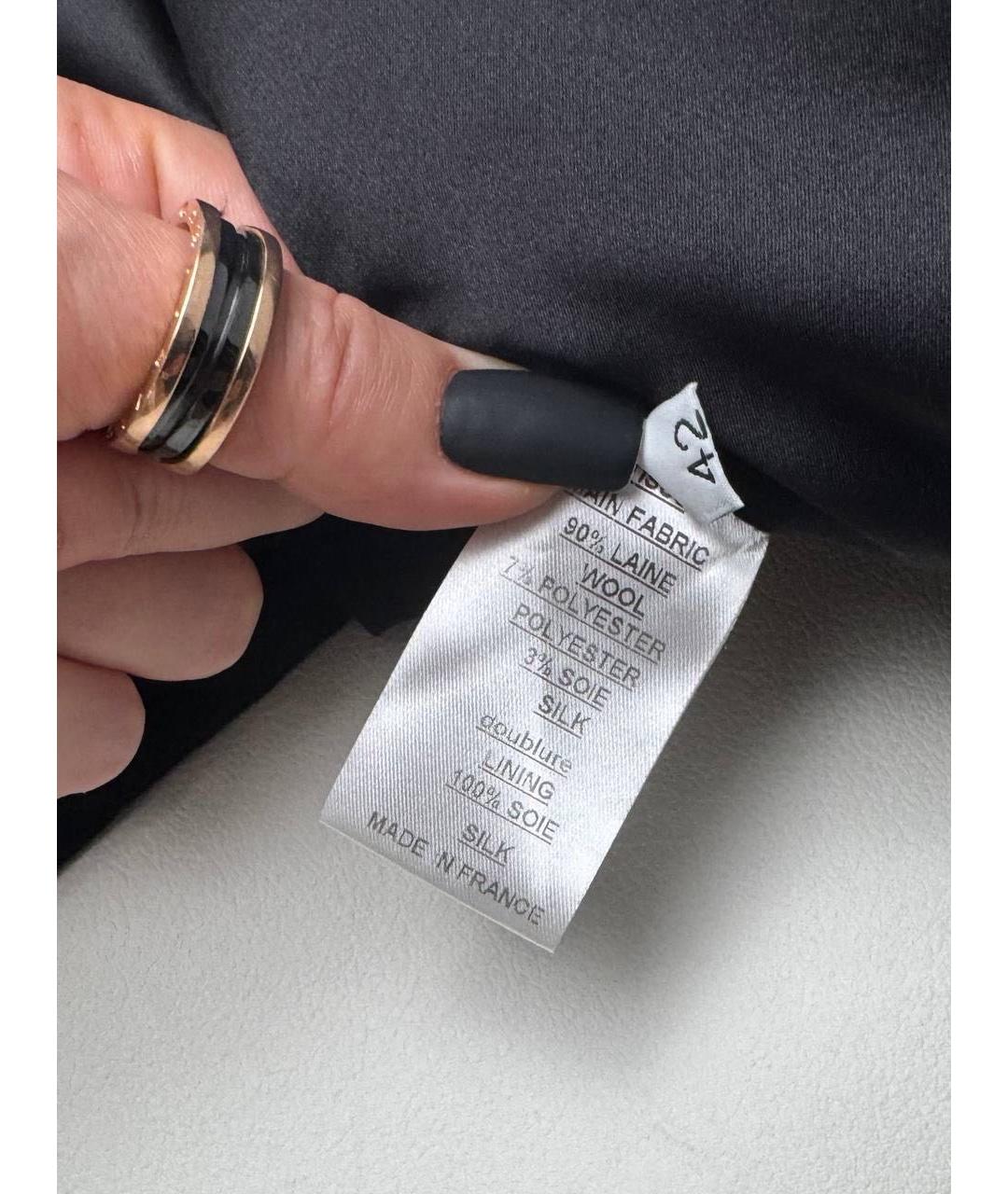 BALMAIN Черный шелковый жакет/пиджак, фото 5