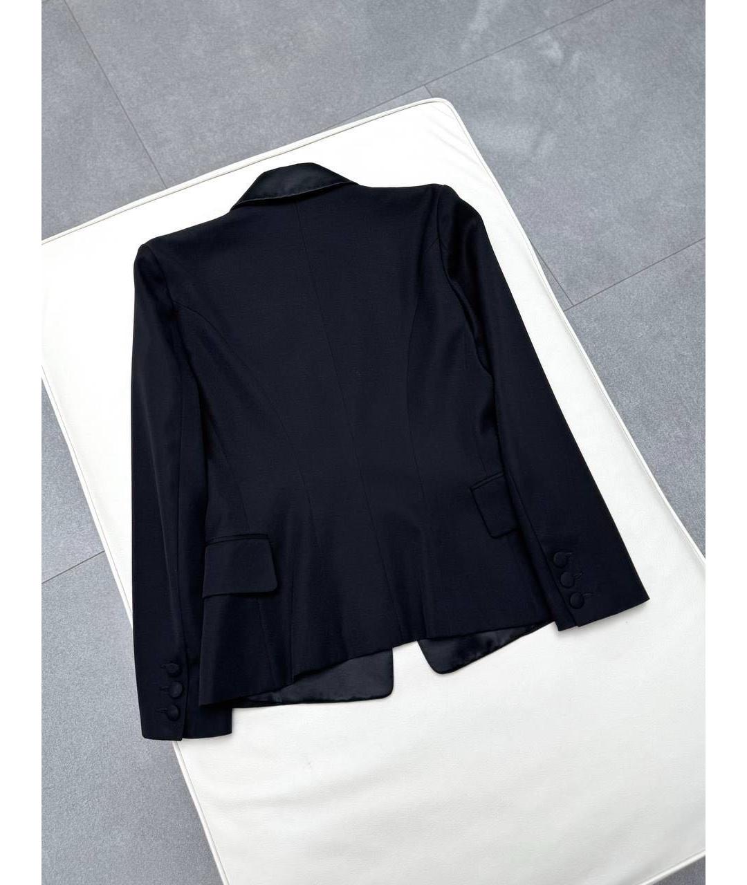 BALMAIN Черный шелковый жакет/пиджак, фото 2