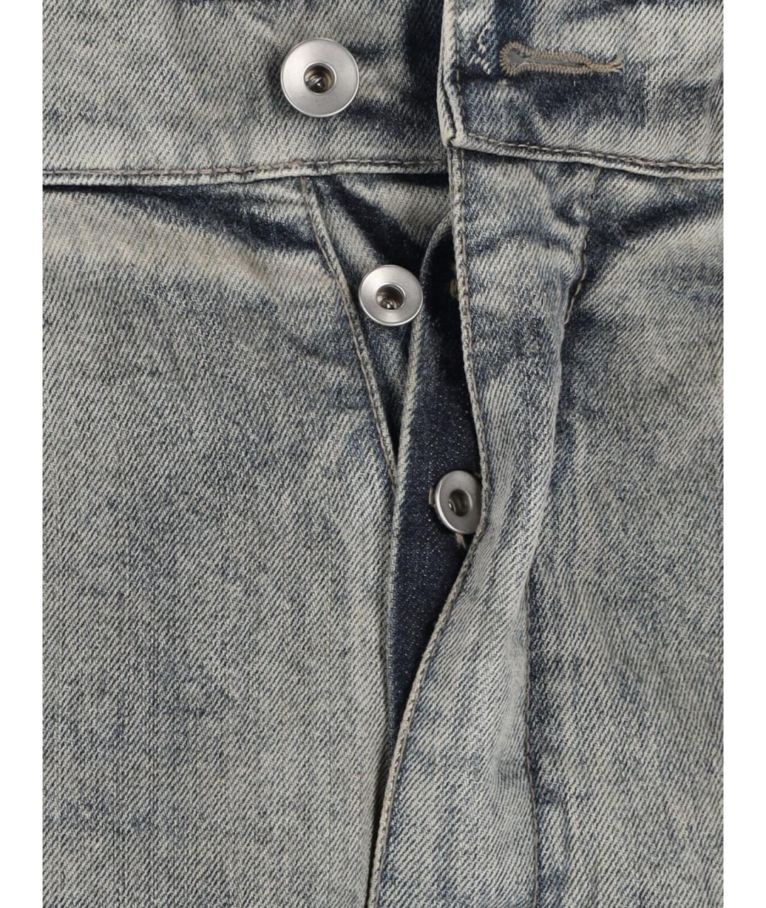 RICK OWENS Синие хлопковые джинсы, фото 5