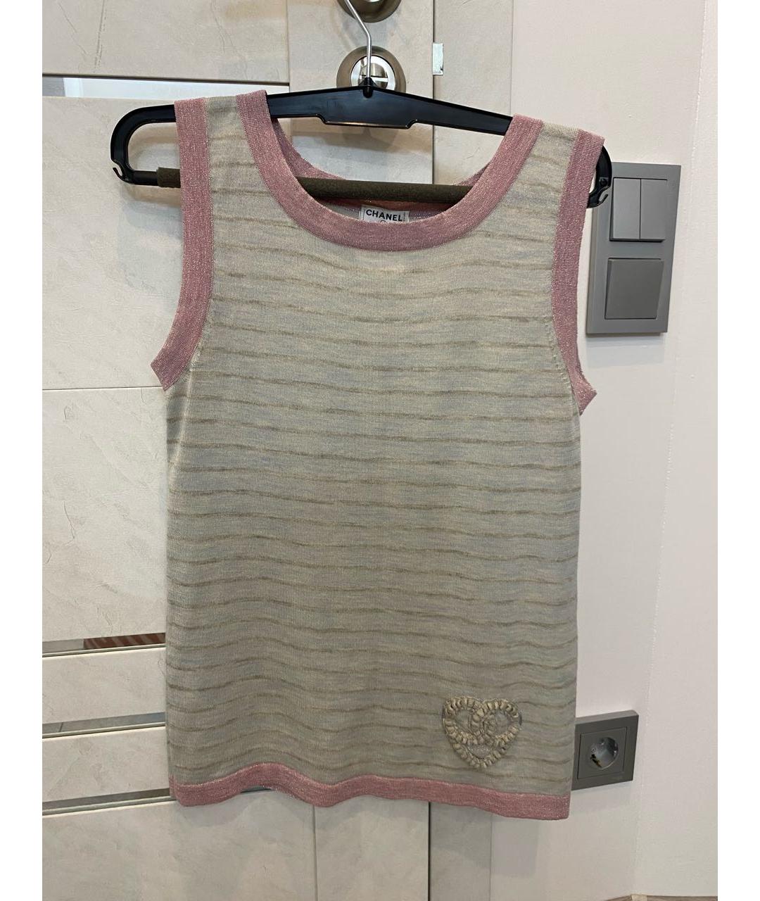 CHANEL Мульти кашемировая майка, фото 6