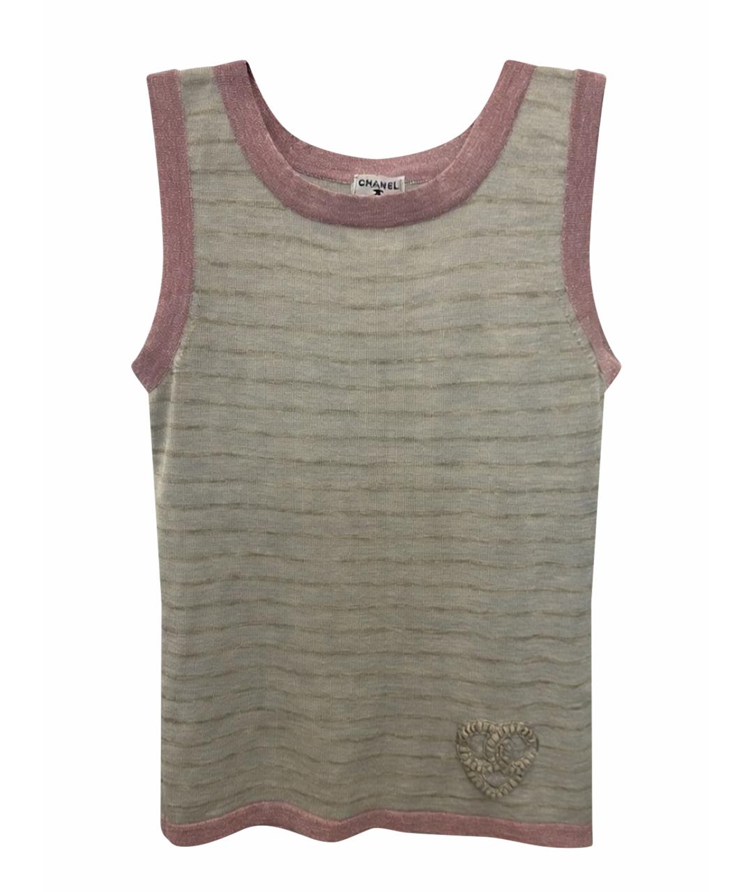 CHANEL Мульти кашемировая майка, фото 1