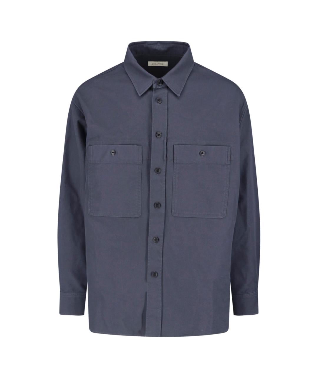 LEMAIRE Синяя хлопковая кэжуал рубашка, фото 1