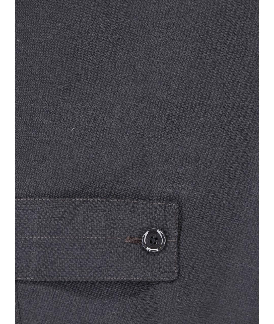 LEMAIRE Черные полиэстеровые прямые брюки, фото 5