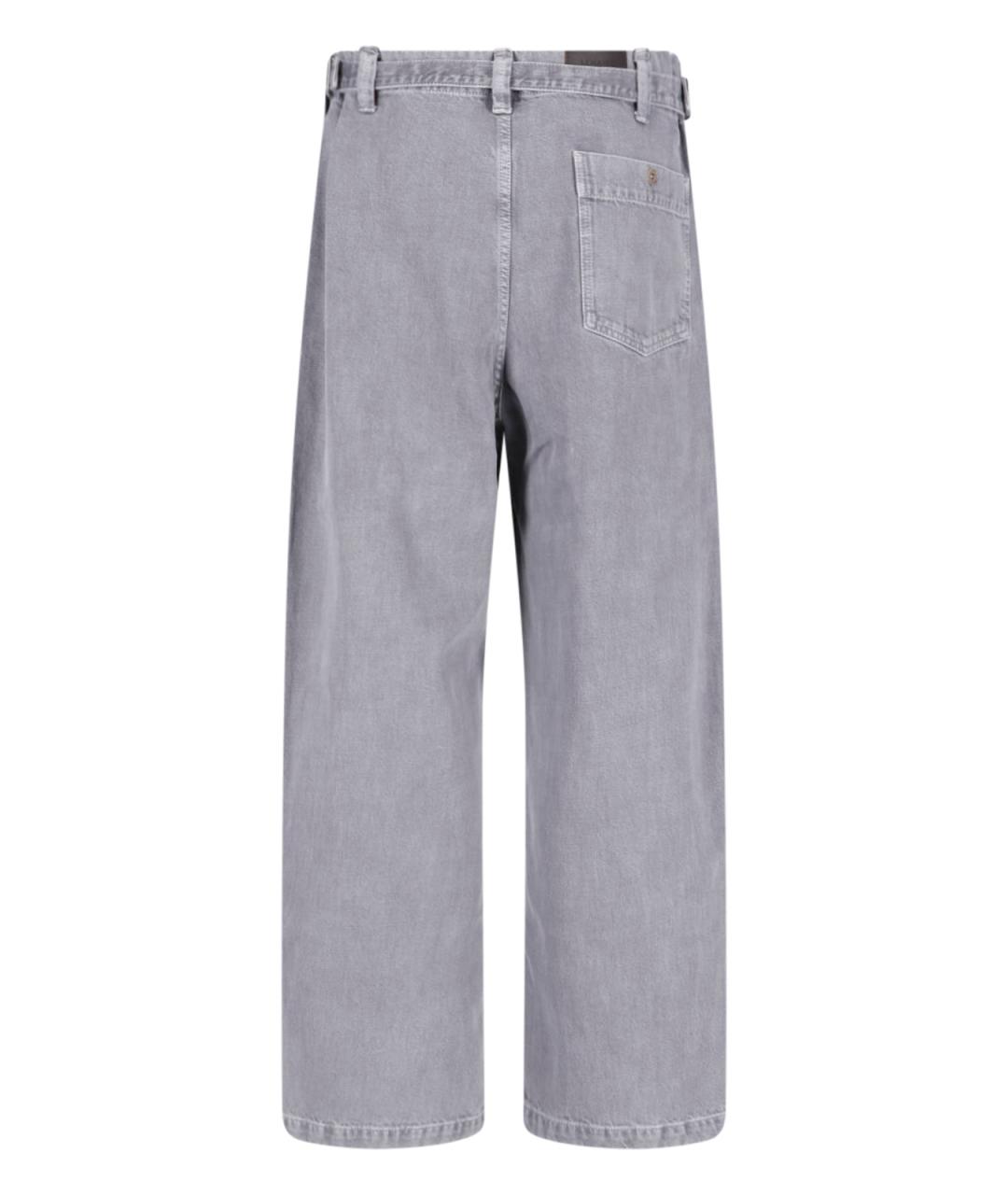 LEMAIRE Серые хлопковые повседневные брюки, фото 2