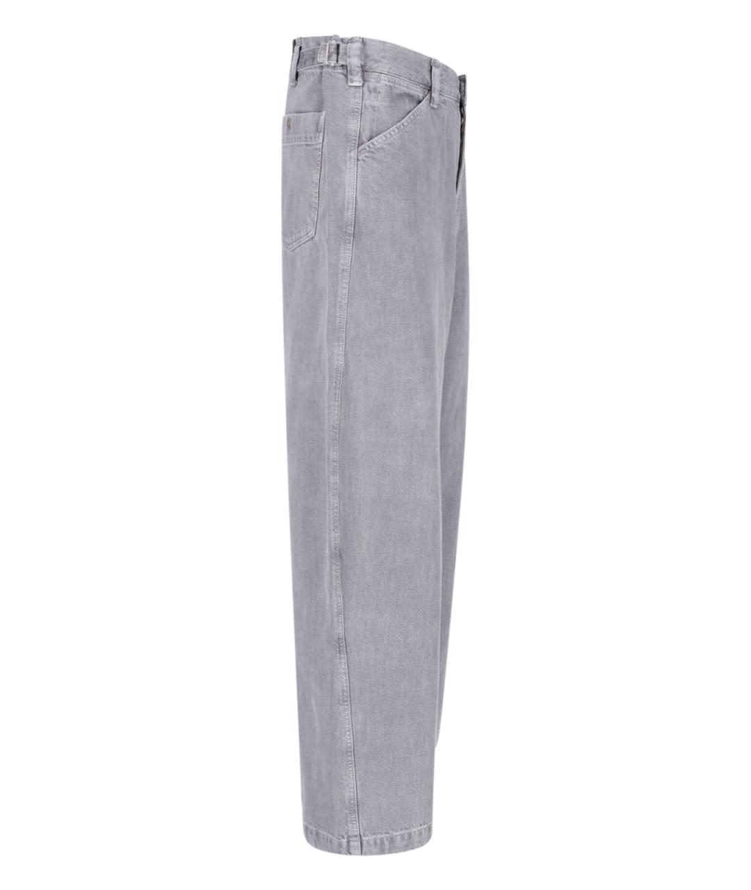 LEMAIRE Серые хлопковые повседневные брюки, фото 3