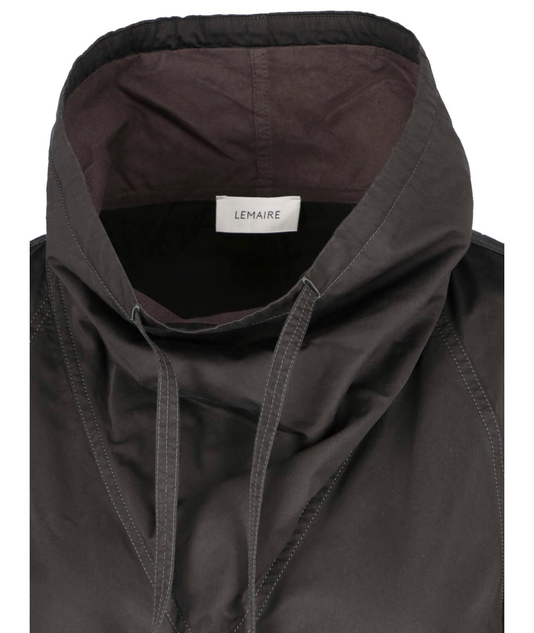 LEMAIRE Коричневое хлопковое повседневное платье, фото 4