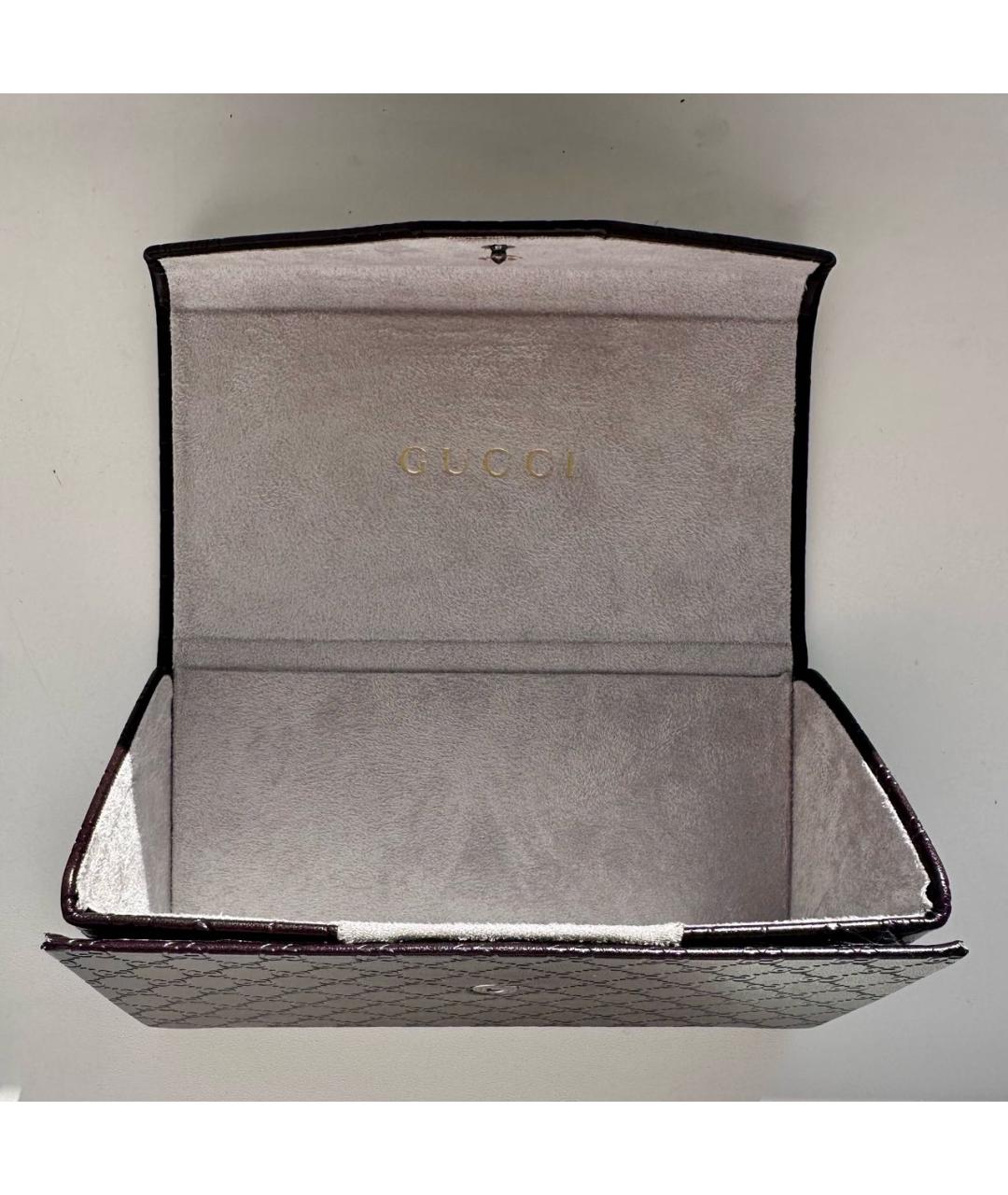 GUCCI Коричневые пластиковые солнцезащитные очки, фото 4