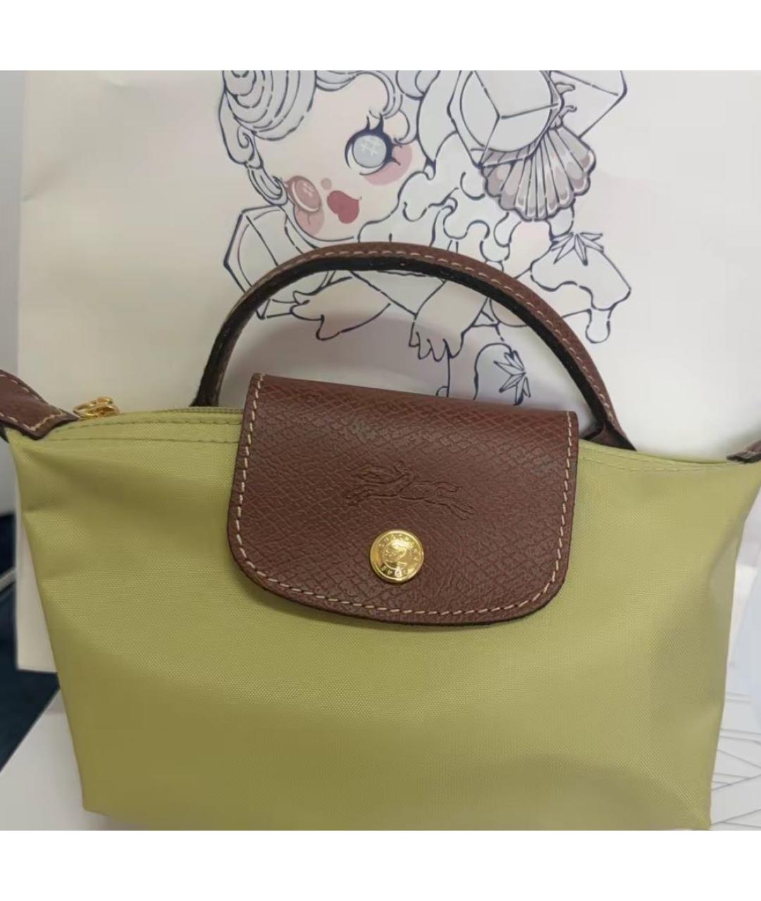 LONGCHAMP Желтая сумка с короткими ручками, фото 5
