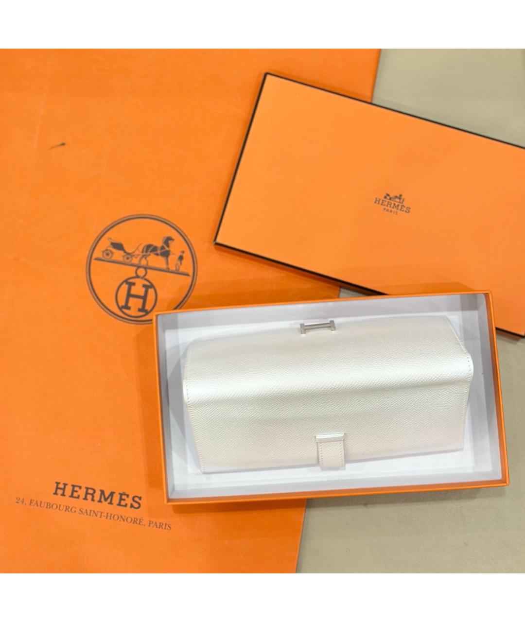 HERMES Белый кошелек, фото 5