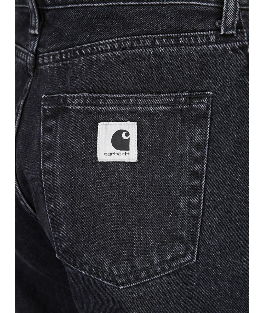 CARHARTT WIP Черные хлопковые прямые джинсы, фото 2