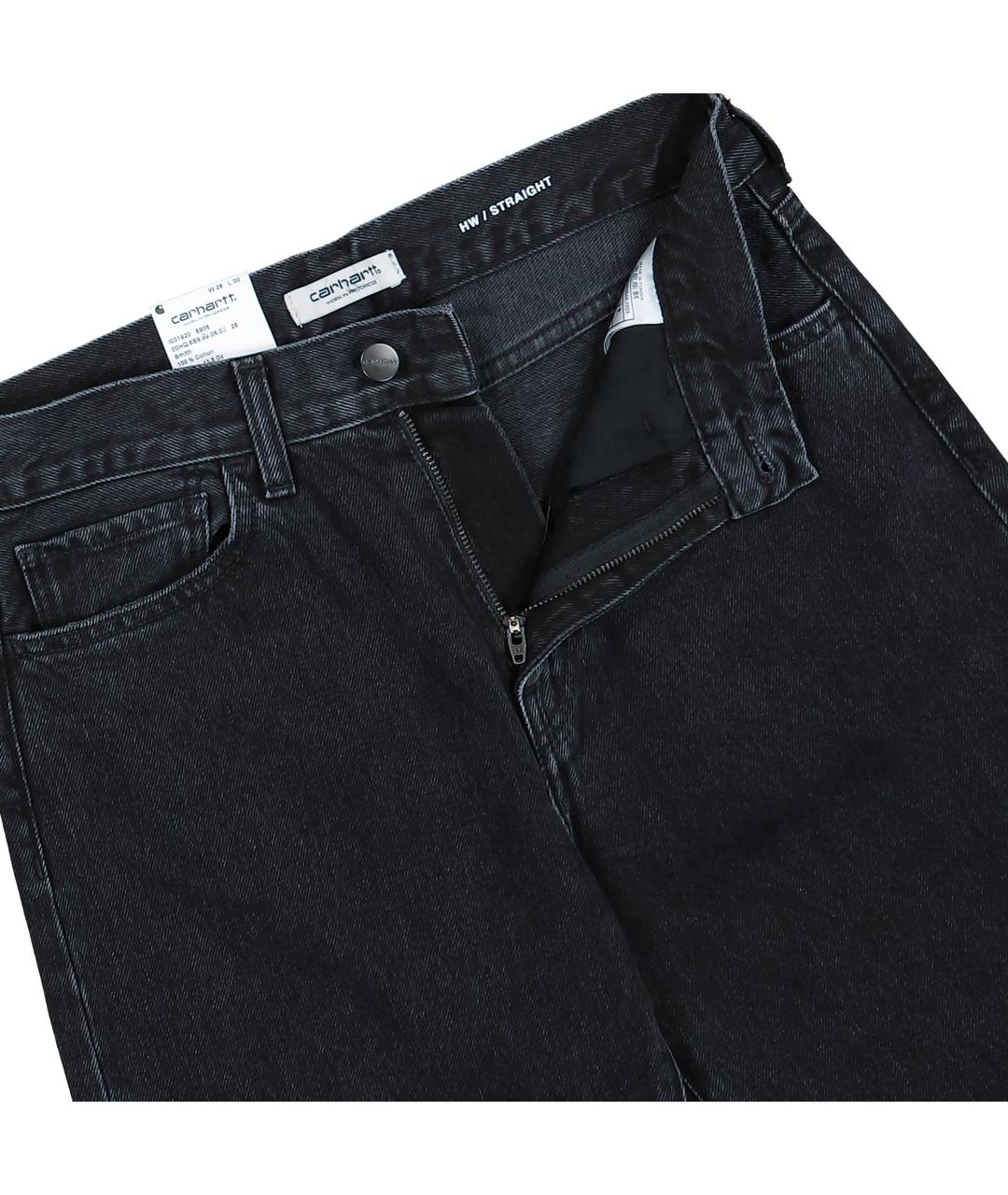CARHARTT WIP Черные хлопковые прямые джинсы, фото 3