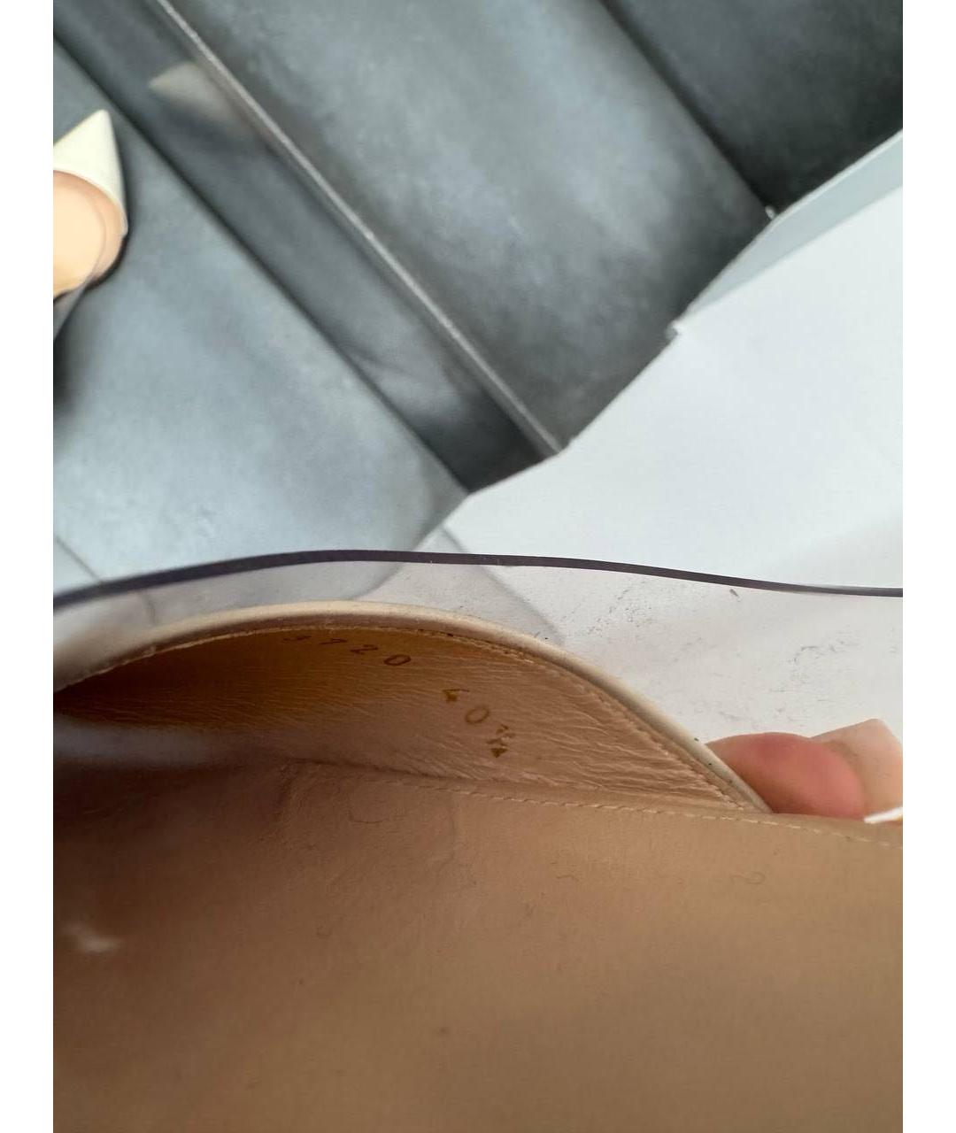 GIANVITO ROSSI Бежевые кожаные туфли, фото 6