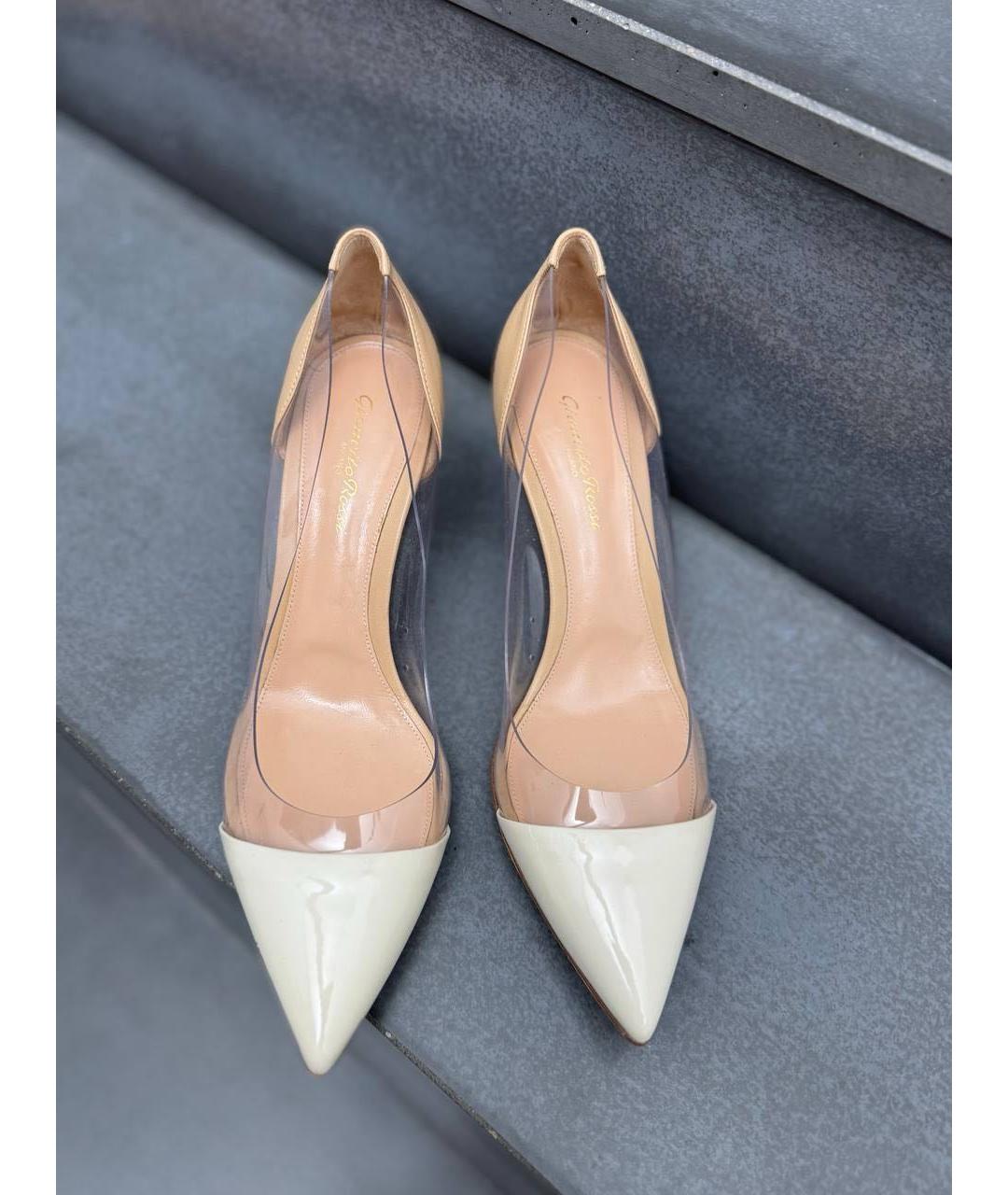 GIANVITO ROSSI Бежевые кожаные туфли, фото 2