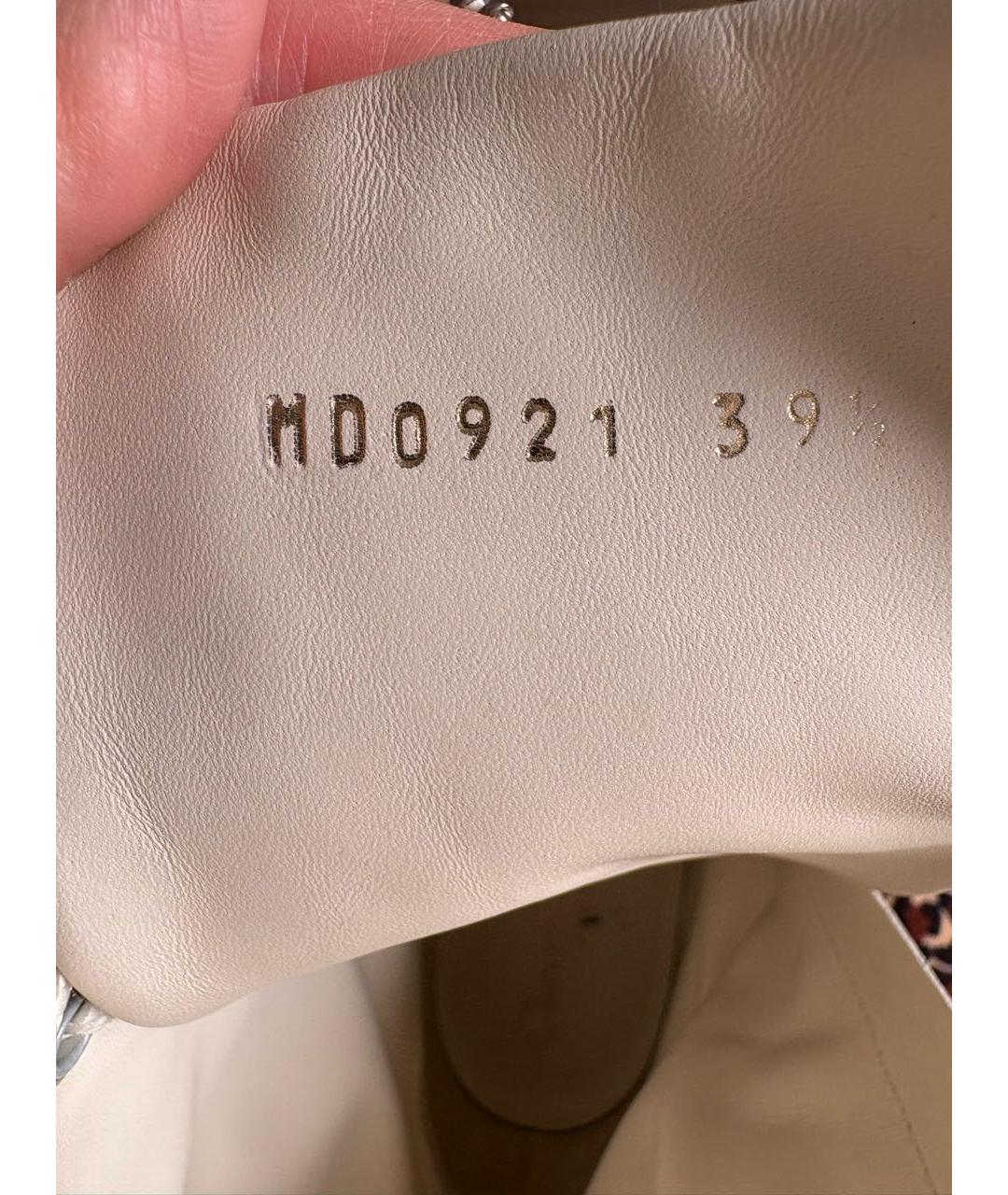 CHRISTIAN DIOR Белые кожаные ботильоны, фото 6