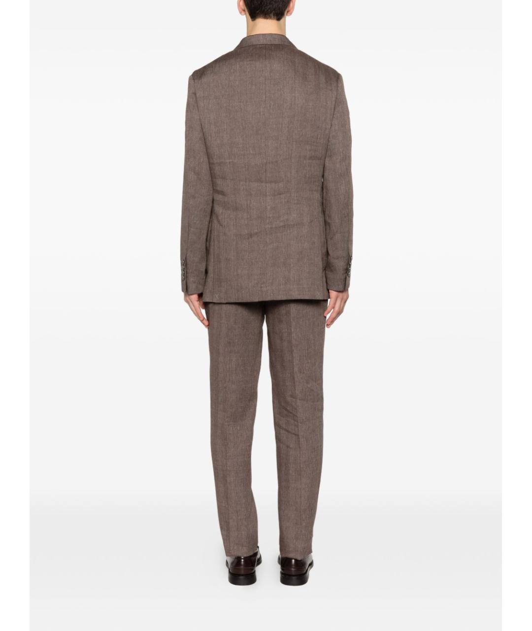 BRUNELLO CUCINELLI Коричневый классический костюм, фото 2