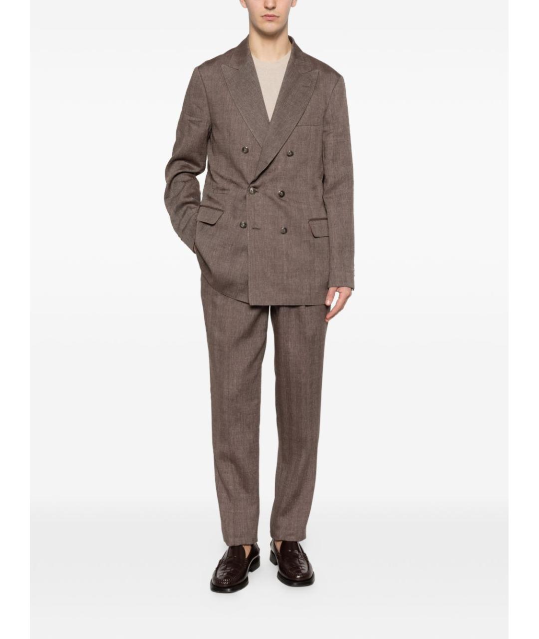 BRUNELLO CUCINELLI Коричневый классический костюм, фото 5