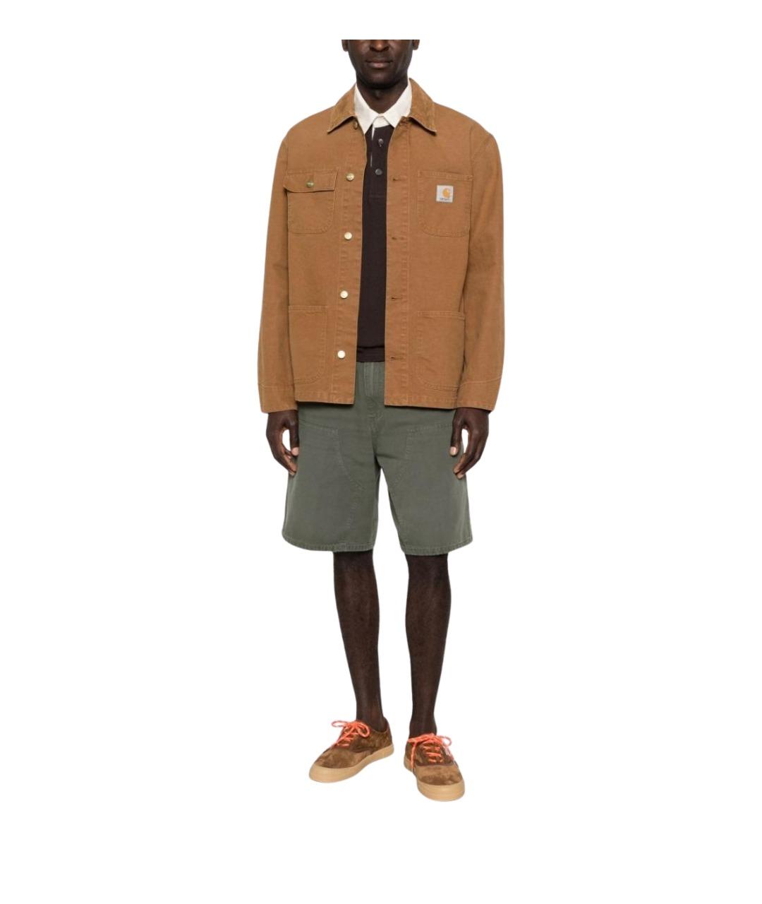 CARHARTT WIP Зеленые хлопковые шорты, фото 2