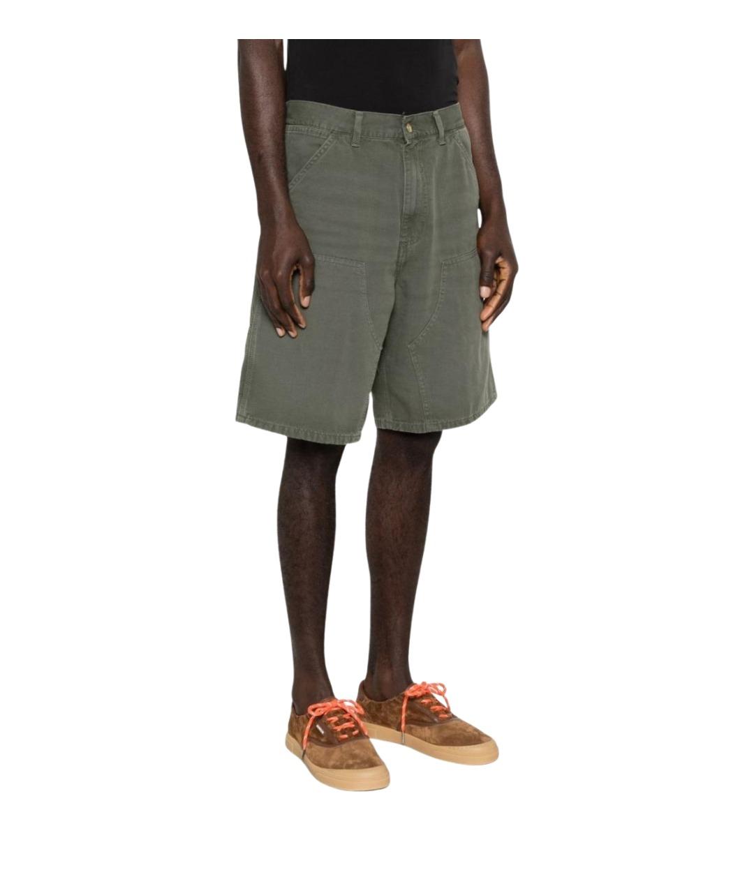 CARHARTT WIP Зеленые хлопковые шорты, фото 3