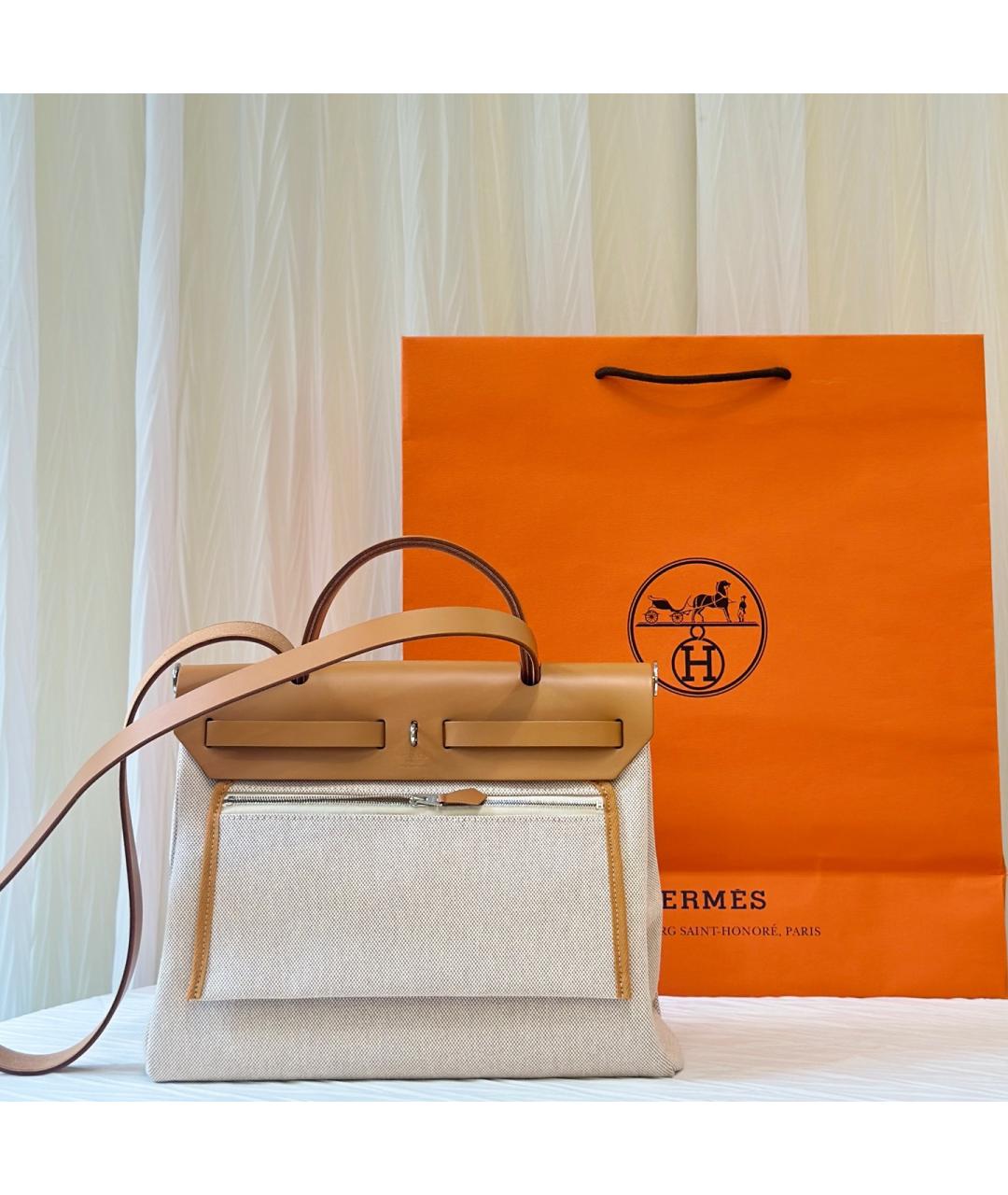 HERMES Коричневая деним сумка через плечо, фото 2