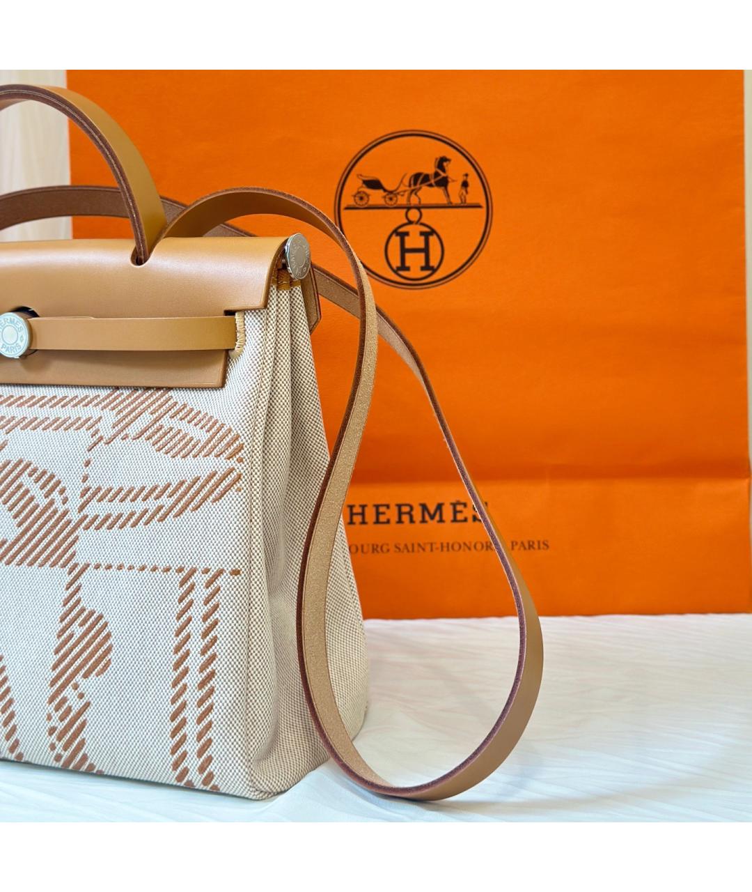 HERMES Коричневая деним сумка через плечо, фото 3