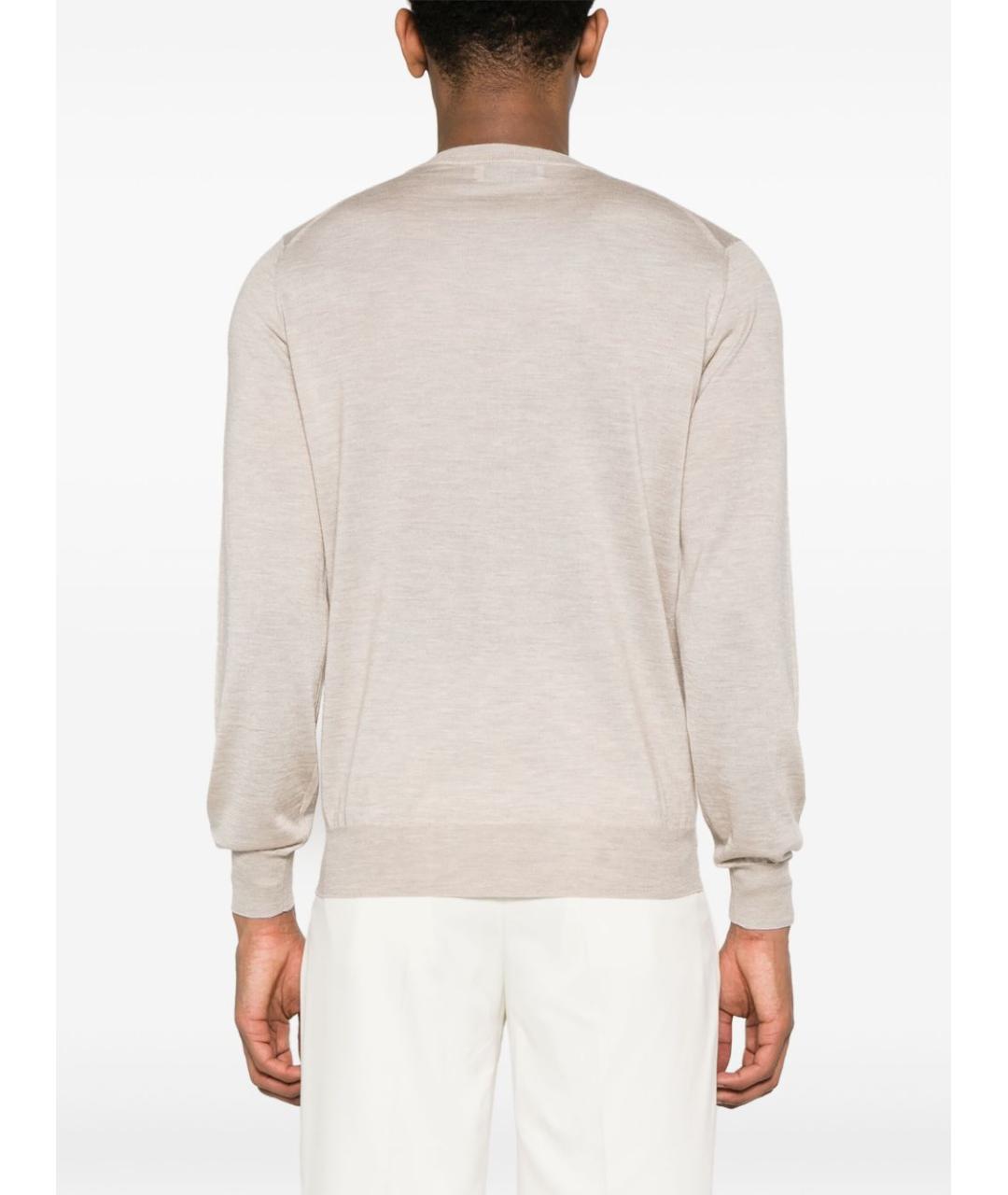 BRUNELLO CUCINELLI Бежевый кашемировый джемпер / свитер, фото 2