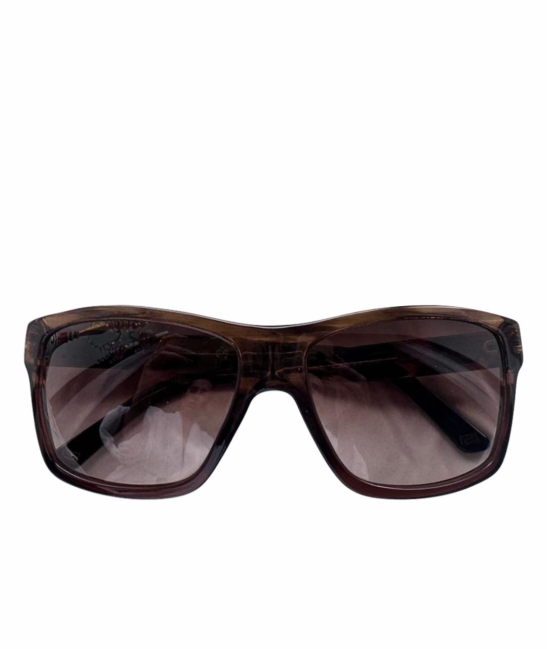 VERSACE Коричневые пластиковые солнцезащитные очки, фото 1