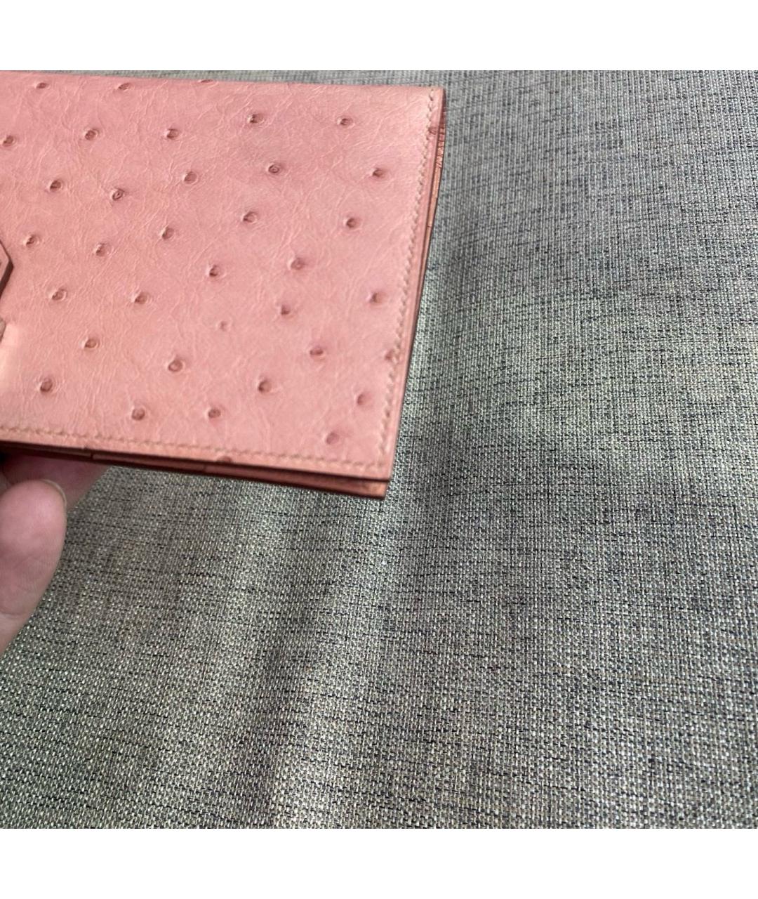 HERMES Розовый кошелек, фото 4