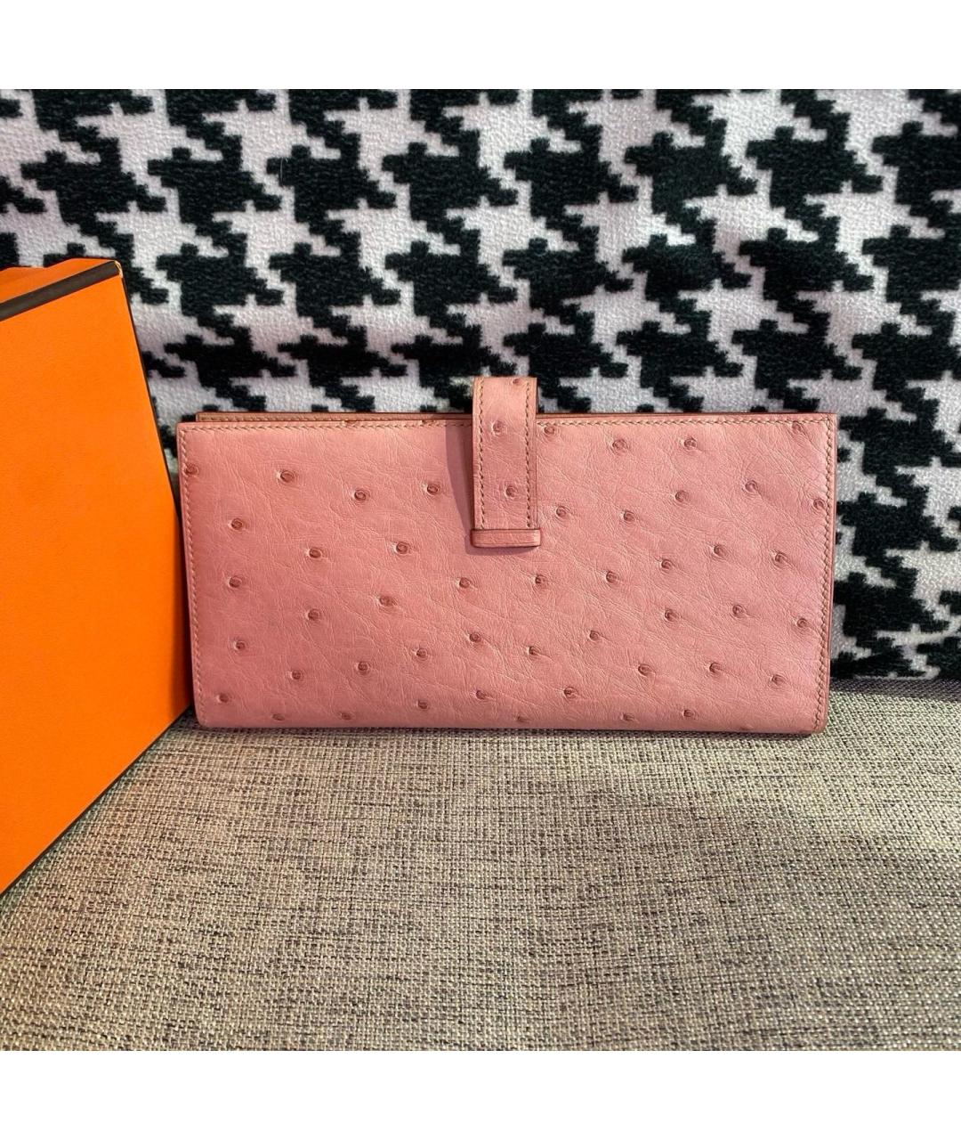 HERMES Розовый кошелек, фото 2