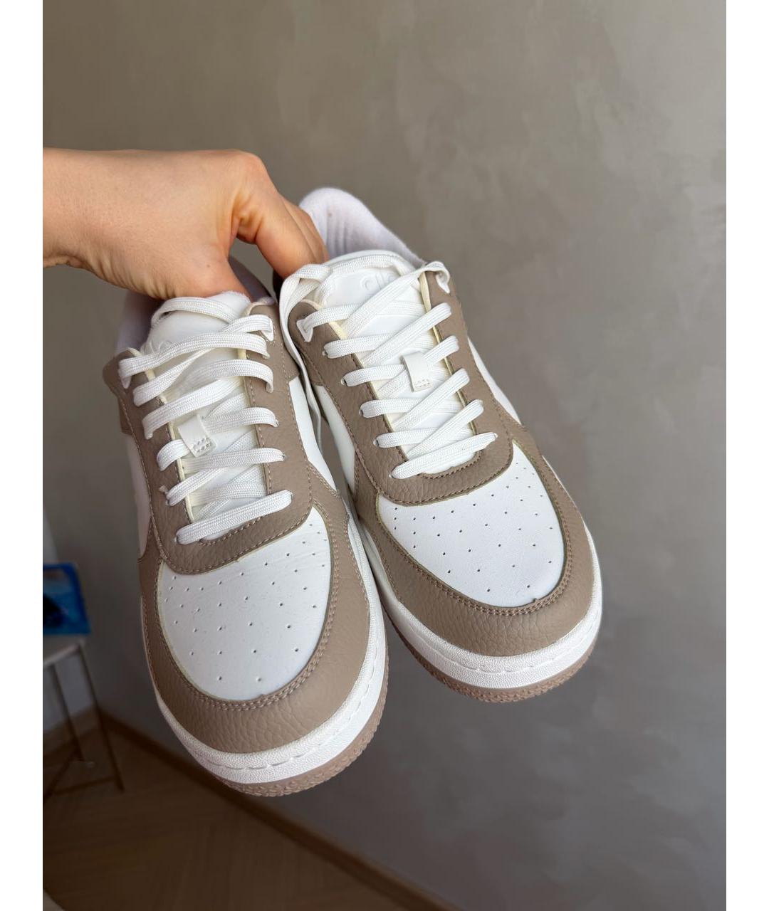 ALO YOGA Бежевые кожаные кроссовки, фото 2