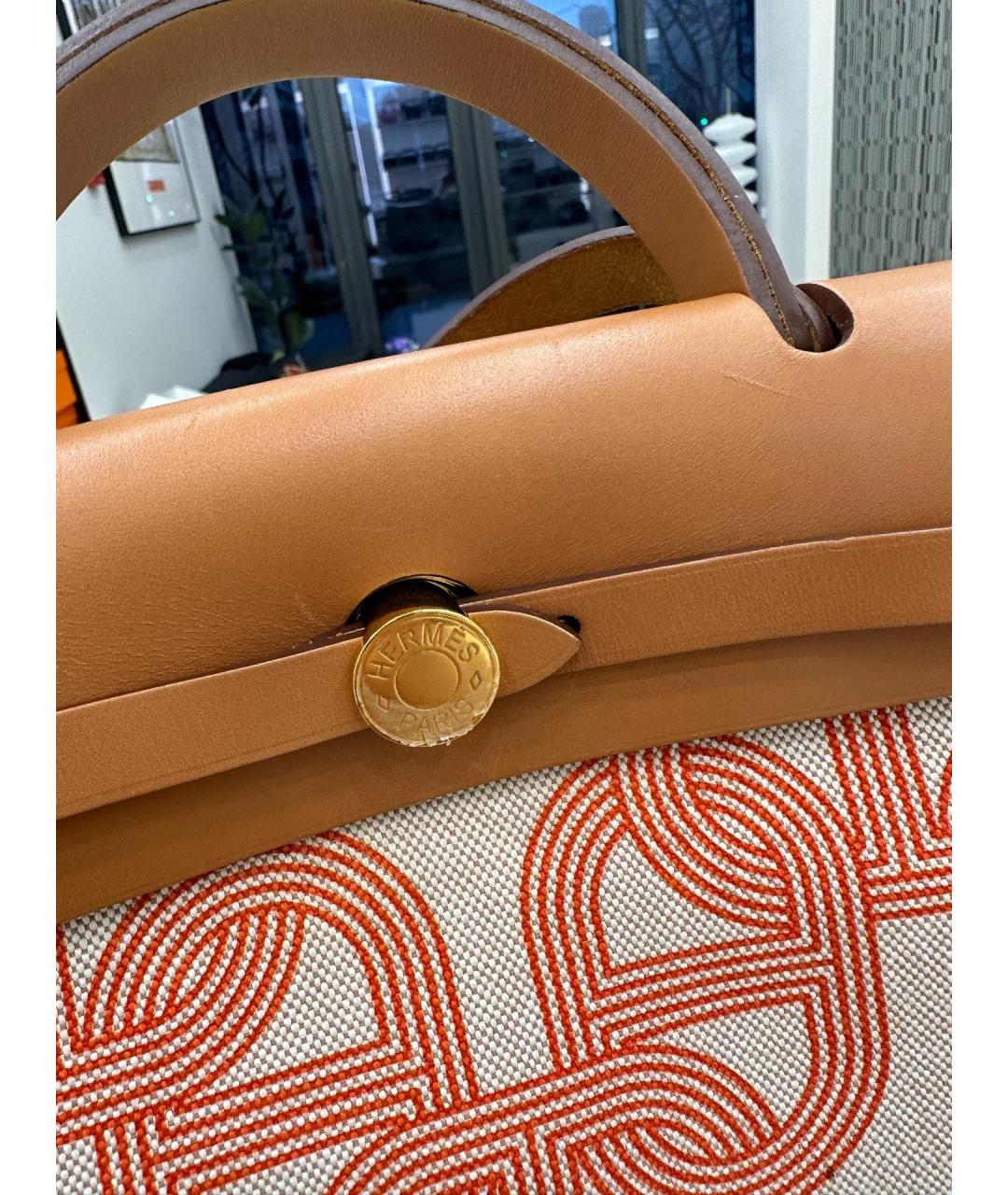 HERMES Коричневая деним сумка через плечо, фото 7