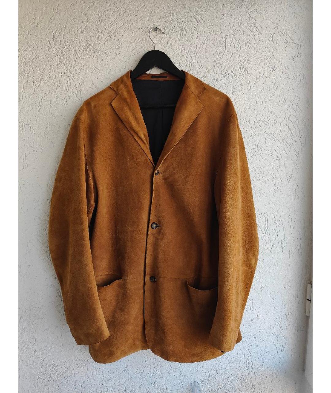 JIL SANDER Горчичная замшевая куртка, фото 8