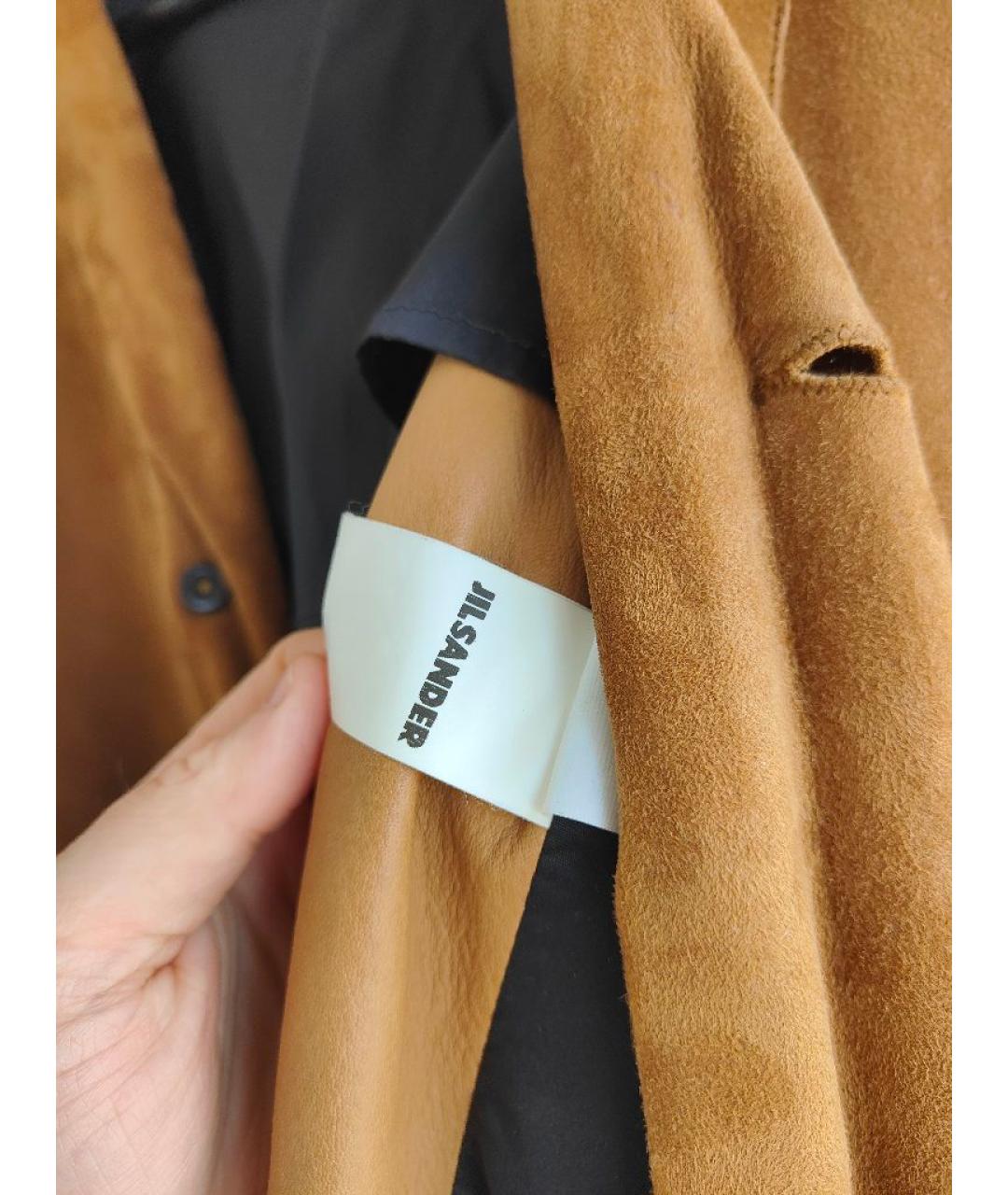 JIL SANDER Горчичная замшевая куртка, фото 5