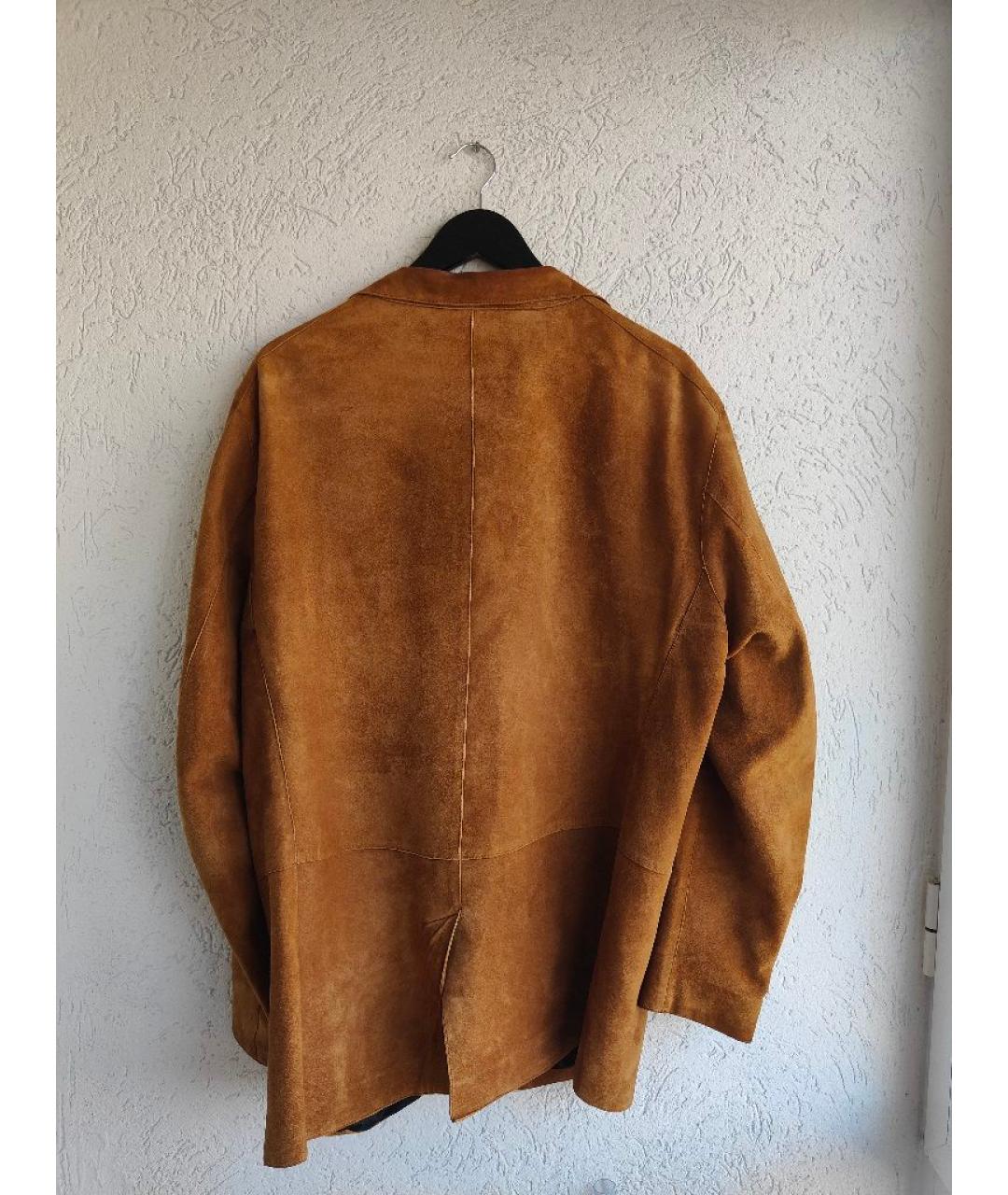 JIL SANDER Горчичная замшевая куртка, фото 2