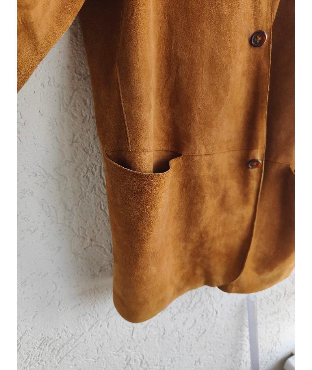 JIL SANDER Горчичная замшевая куртка, фото 4