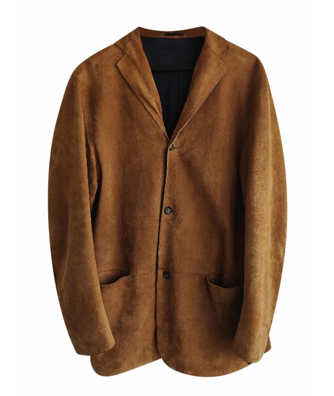 JIL SANDER Горчичная замшевая куртка, фото 1