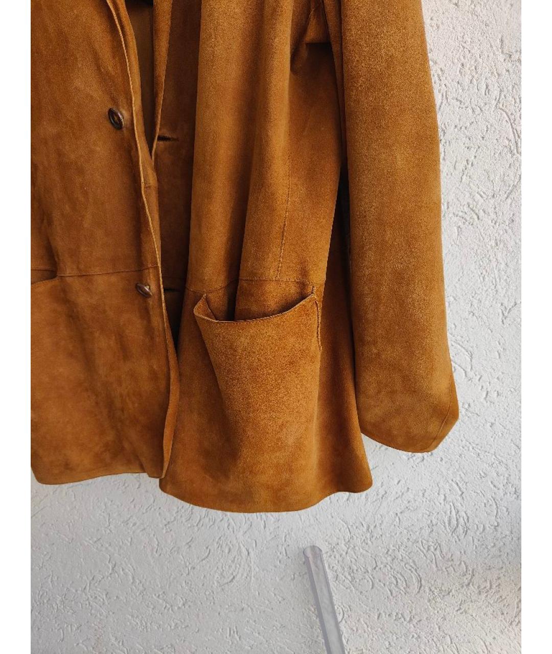 JIL SANDER Горчичная замшевая куртка, фото 3