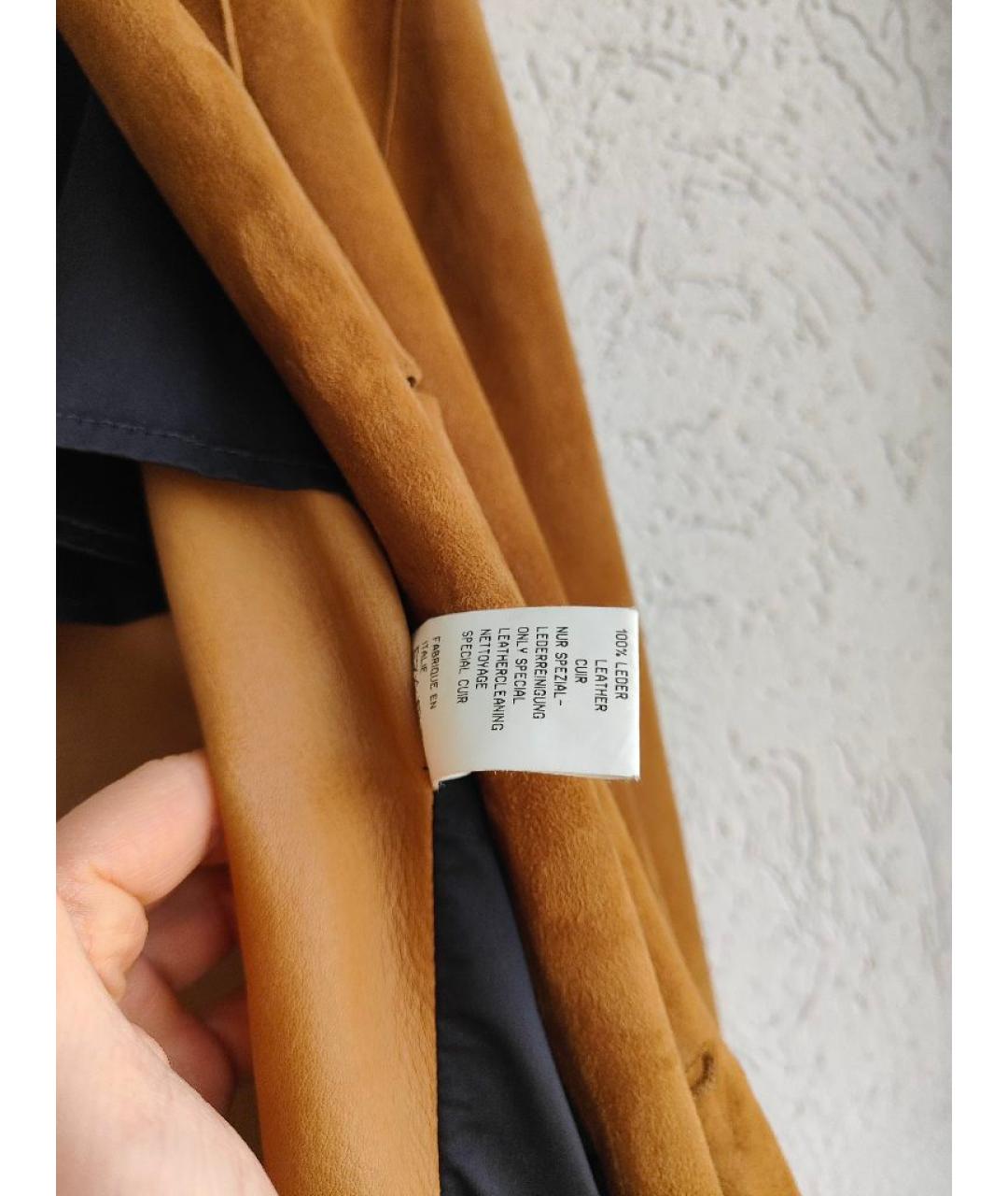 JIL SANDER Горчичная замшевая куртка, фото 6