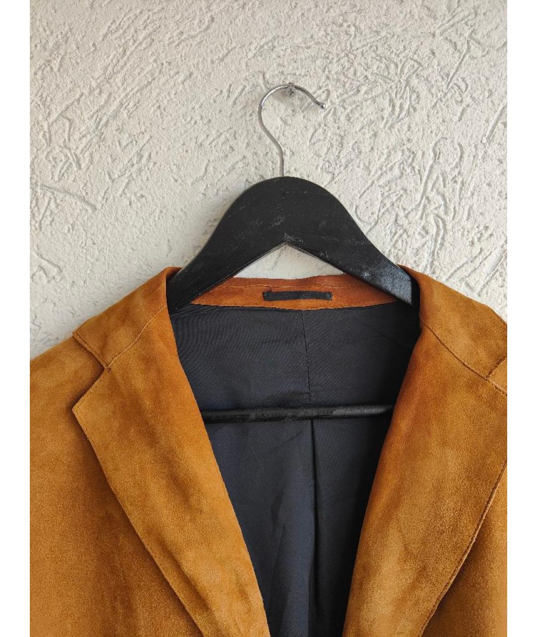 JIL SANDER Горчичная замшевая куртка, фото 7