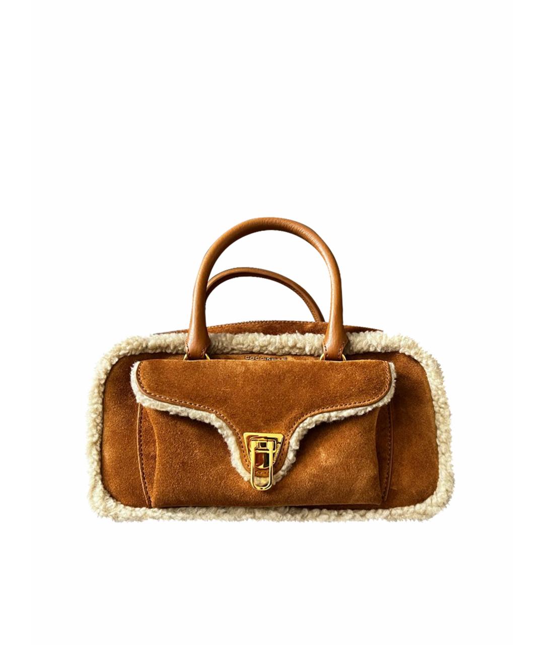 COCCINELLE Коричневая замшевая сумка через плечо, фото 1