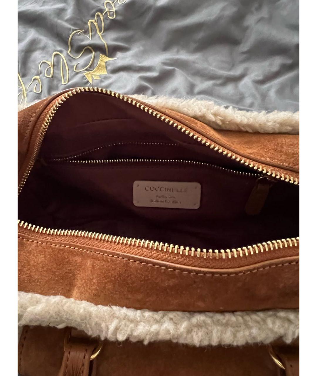 COCCINELLE Коричневая замшевая сумка через плечо, фото 2