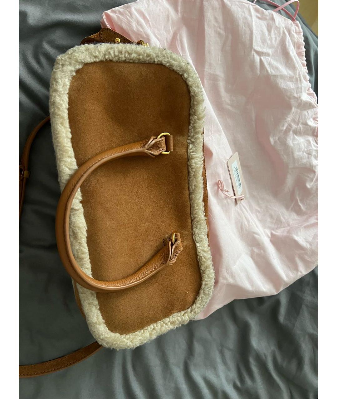 COCCINELLE Коричневая замшевая сумка через плечо, фото 3